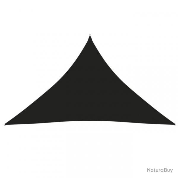 Voile de parasol Tissu Oxford triangulaire 5x5x6 m Noir 135788