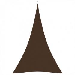 Voile de parasol Tissu Oxford triangulaire 3x4x4 m Marron 135834
