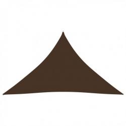 vidaXL Voile de parasol Tissu Oxford triangulaire 3,5x3,5x4,9 m Marron