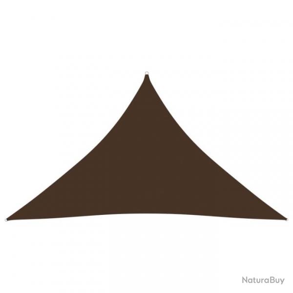 Voile de parasol Tissu Oxford triangulaire 3,5x3,5x4,9 m Marron