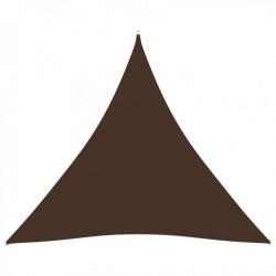 Voile de parasol Tissu Oxford triangulaire 4x4x4 m Marron 135836
