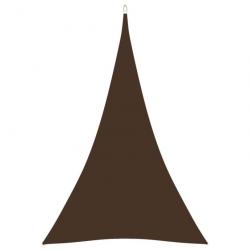 Voile de parasol Tissu Oxford triangulaire 4x5x5 m Marron 135839