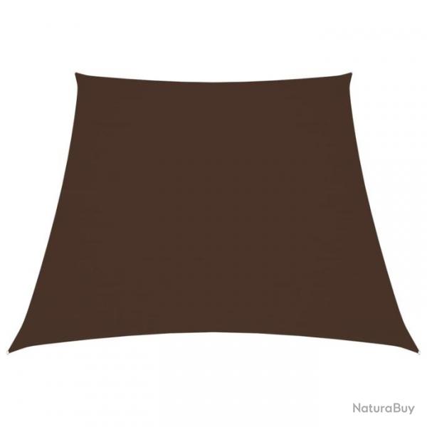 Voile de parasol Tissu Oxford trapze 3/4x3 m Marron 135847