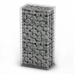 Panier de gabion avec couvercle Fil galvanisé 100 x 50 x 30 cm 141039