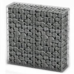 Panier de gabion avec couvercle Fil galvanisé 100 x 100 x 30 cm 141041