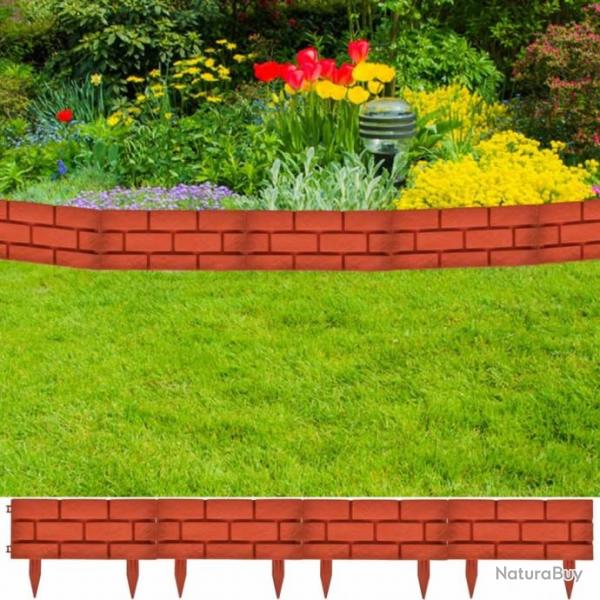 Clture de jardin avec design de briques 11 pcs 141257
