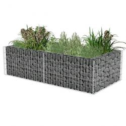 Jardinière à gabion Acier galvanisé 180 x 90 x 50 cm 141624