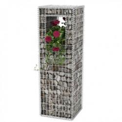 Jardinière / Poteau pour panier de gabion Acier 50x50x160 cm 142541