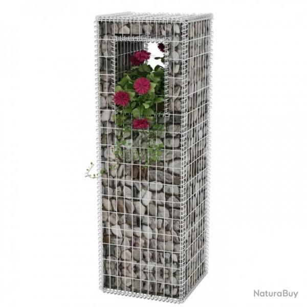 Jardinire / Poteau pour panier de gabion Acier 50x50x160 cm 142541