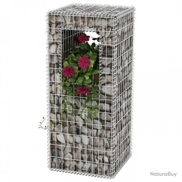 Jardinire / Poteau pour panier de gabion Acier 50x50x120 cm 142543