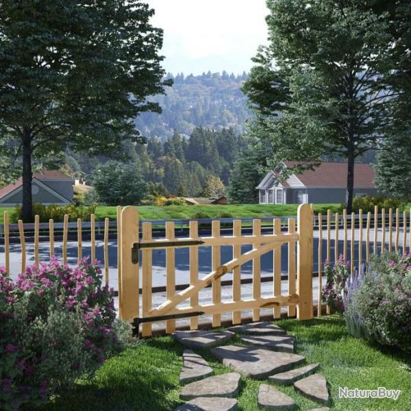 Portillon simple de clture Bois de noisetier 100 x 60 cm 142589