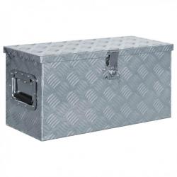 Boîte en aluminium 61,5 x 26,5 x 30 cm Argenté 142936