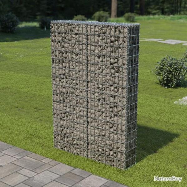 Mur  gabion avec couvercles Acier galvanis 100 x 20 x 150 cm 143579