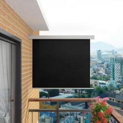 Auvent latéral voile de balcon multifonctionnel 150 x 200 cm Noir 143714