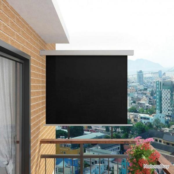 Auvent latral voile de balcon multifonctionnel 150 x 200 cm Noir 143714