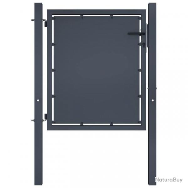 Portail de jardin Acier 100 x 75 cm Anthracite 144517