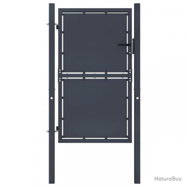 Portail de jardin Acier 100 x 125 cm Anthracite 144519