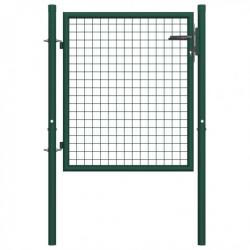 Portail de clôture Acier 100x75 cm Vert 145732