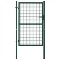 Portail de clôture Acier 100x125 cm Vert 145733