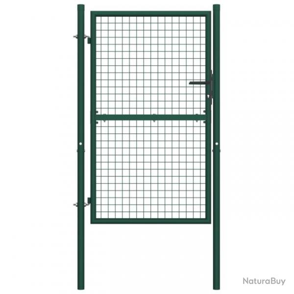 Portail de clture Acier 100x150 cm Vert 145734