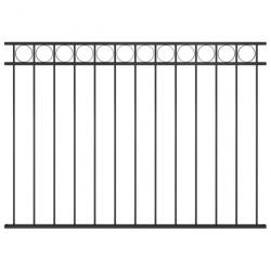 Panneau de clôture Acier 1,7x1,2 m Noir