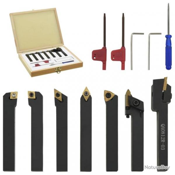 Jeu d'outils de tournage indexables 12 pcs 8x8 mm 60 mm 146717