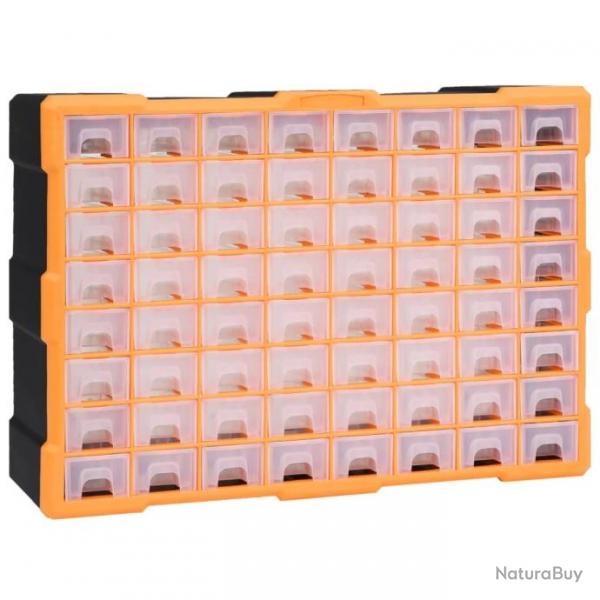 Organisateur multi-tiroirs avec 64 tiroirs 52x16x37,5 cm