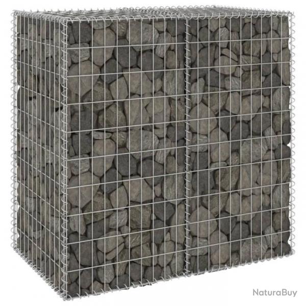 Mur en gabion avec couvercles Acier galvanis 100x60x100 cm 147813