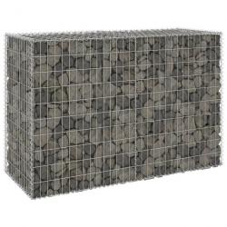 Mur en gabion avec couvercles Acier galvanisé 150x60x100 cm 147814