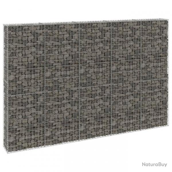 Mur en gabion avec couvercles Acier galvanis 300x30x200 cm 147823