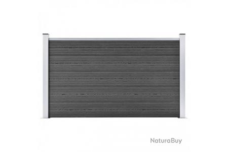 Panneau de clôture WPC 180x105 cm Noir 148975 - Accessoires divers