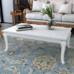 Table basse 115x65x42 cm Blanc brillant 243381