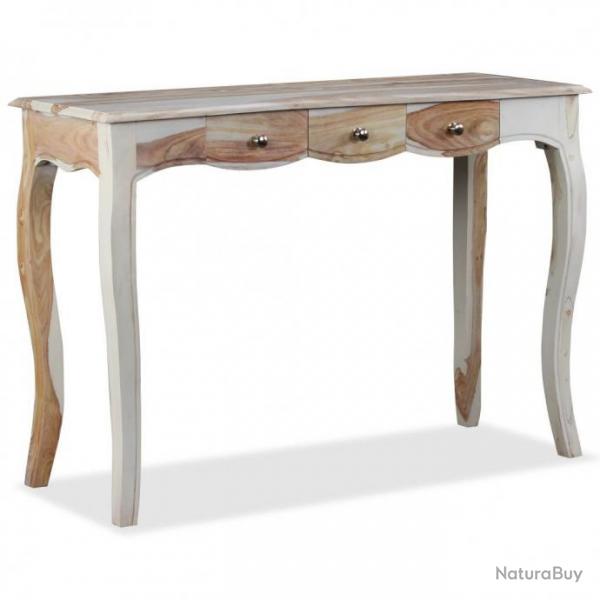 Table console et 3 tiroirs Bois de Sesham massif 110x40x76 cm 244347