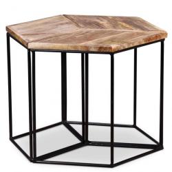 Table basse Bois de manguier massif 48 x 48 x 40 cm 243976