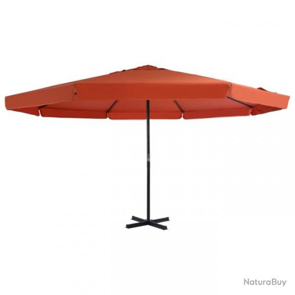 Parasol avec mt en aluminium 500 cm Terre cuite 44477