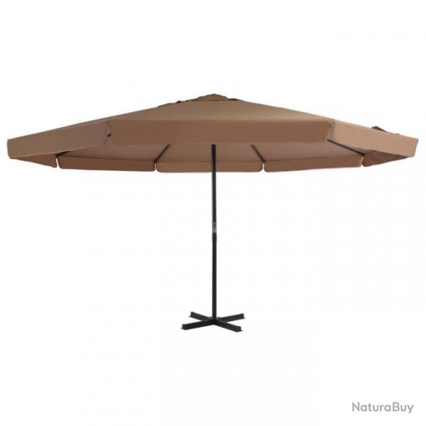 Parasol d'extrieur avec poteau en aluminium 500 cm Taupe 44475