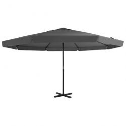 Parasol avec mât en aluminium 500 cm Anthracite 44474