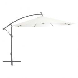 Parasol en porte-à-feux et poteau métallique 350 cm Sable