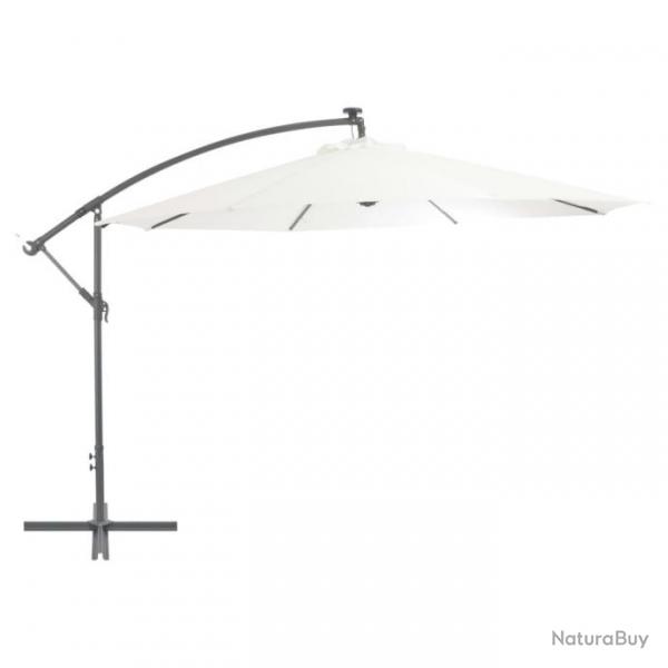 Parasol en porte--feux et poteau mtallique 350 cm Sable