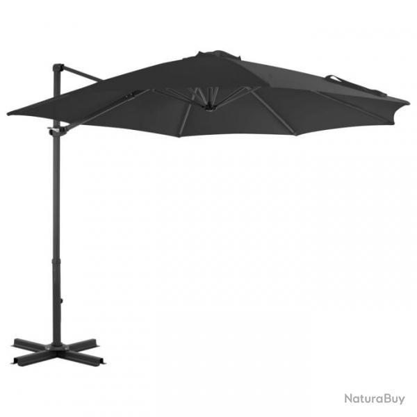 Parasol en porte--faux et poteau en aluminium 300cm Anthracite 44622