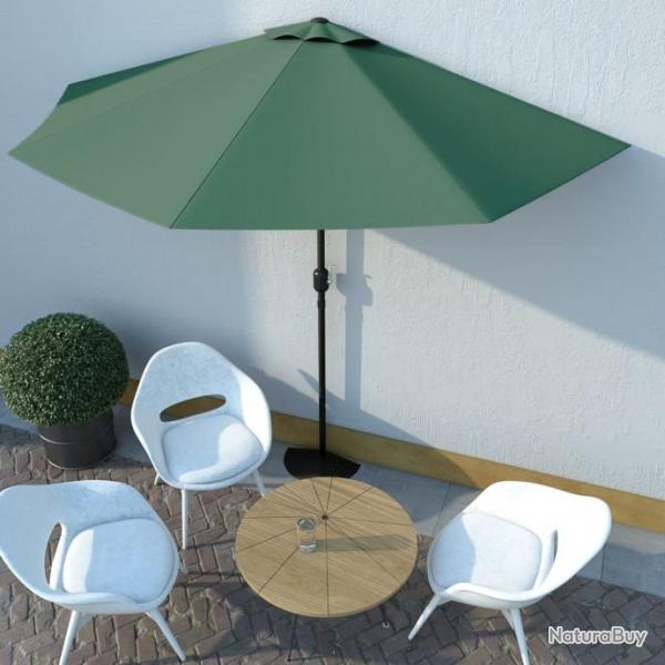 Parasol de balcon avec mt en aluminium Vert 300x150 cm Demi 44592