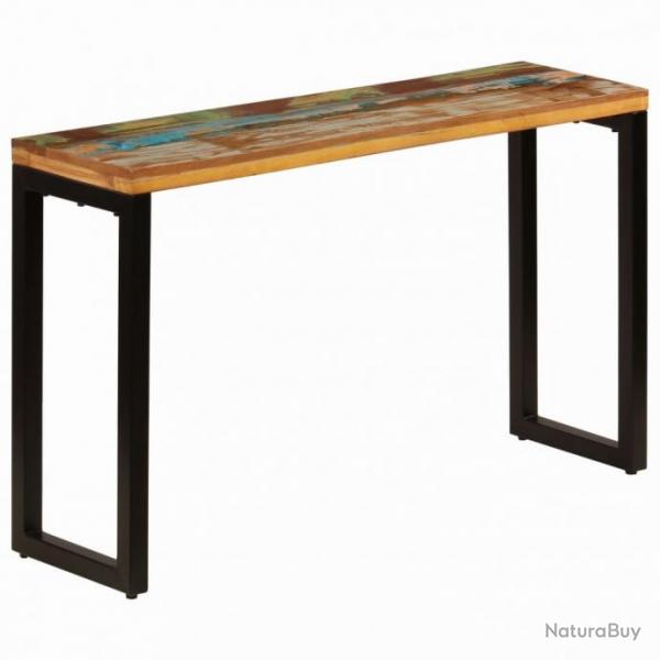 Table console 120x35x76 cm Bois de rcupration solide et acier