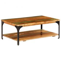 Table basse et étagère 100x60x35 cm Bois de récupération solide 247324