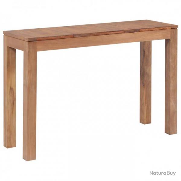 Table console Bois de teck et finition naturelle 110 x 35 x 76 cm 246957