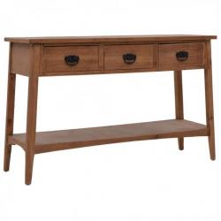 Table console bois de sapin massif 126 x 40 x 77,5 cm Marron 246122