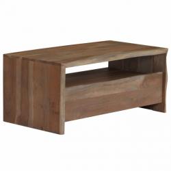 Table basse Acacia massif Bord assorti 90 x 50 x 40 cm Gris 246127