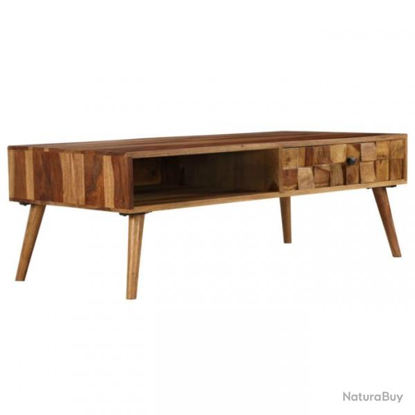 Table basse Bois Sesham massif avec finition miel 110x50x37 cm