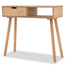 Table console Bois de pin massif 80 x 30 x 72 cm Marron 244739