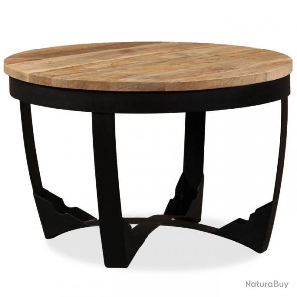 Table d'appoint Bois de manguier brut 60 x 40 cm 244673