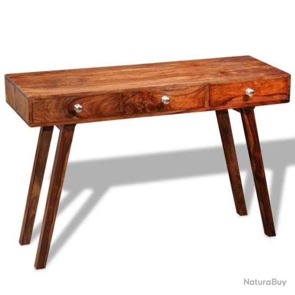 Table console avec 3 tiroirs 76 cm Bois massif de Sesham 242463